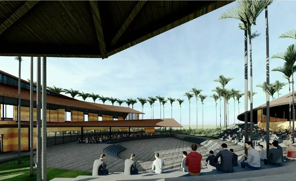 Ảnh chụp tạo không gian biểu diễn ngoài trời tại Hoian d'Or