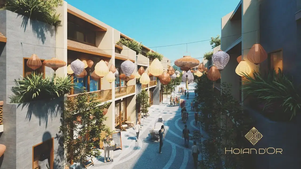 Tuyến phố đi bộ thuộc Shophouse dự án Hội An D'Or